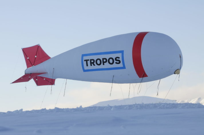 The tethered balloon system BELUGA as deployed during HALO-(AC)³. (Photo: Holger Siebert)